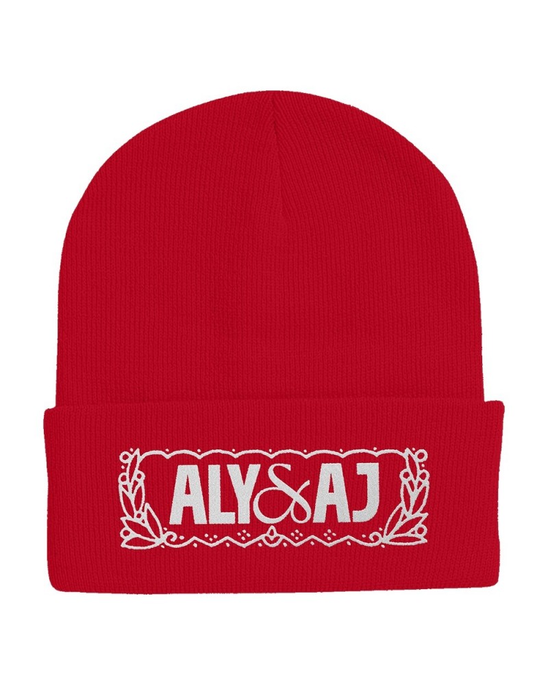 Aly & AJ Cozy Logo Red Beanie $17.68 Hats