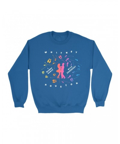 Whitney Houston Sweatshirt | I Wanna Dance With Somebody Blueprint Ombre Sweatshirt $7.84 Sweatshirts