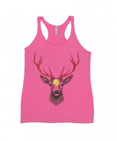 Music Life Ladies' Tank Top | Glam Rock Doe Shirt $8.87 Shirts