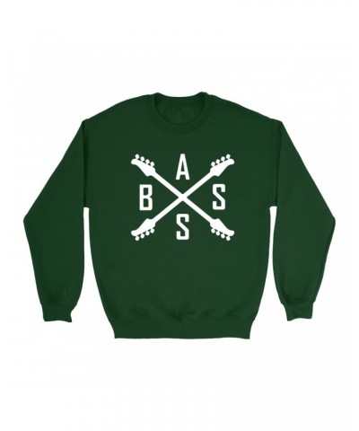 Music Life Sweatshirt | Bass Player Emblem Sweatshirt $5.94 Sweatshirts