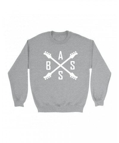 Music Life Sweatshirt | Bass Player Emblem Sweatshirt $5.94 Sweatshirts