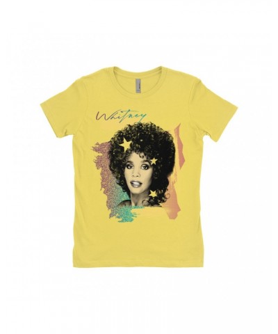 Whitney Houston Ladies' Boyfriend T-Shirt | 1987 Colorful Design Shirt $7.95 Shirts