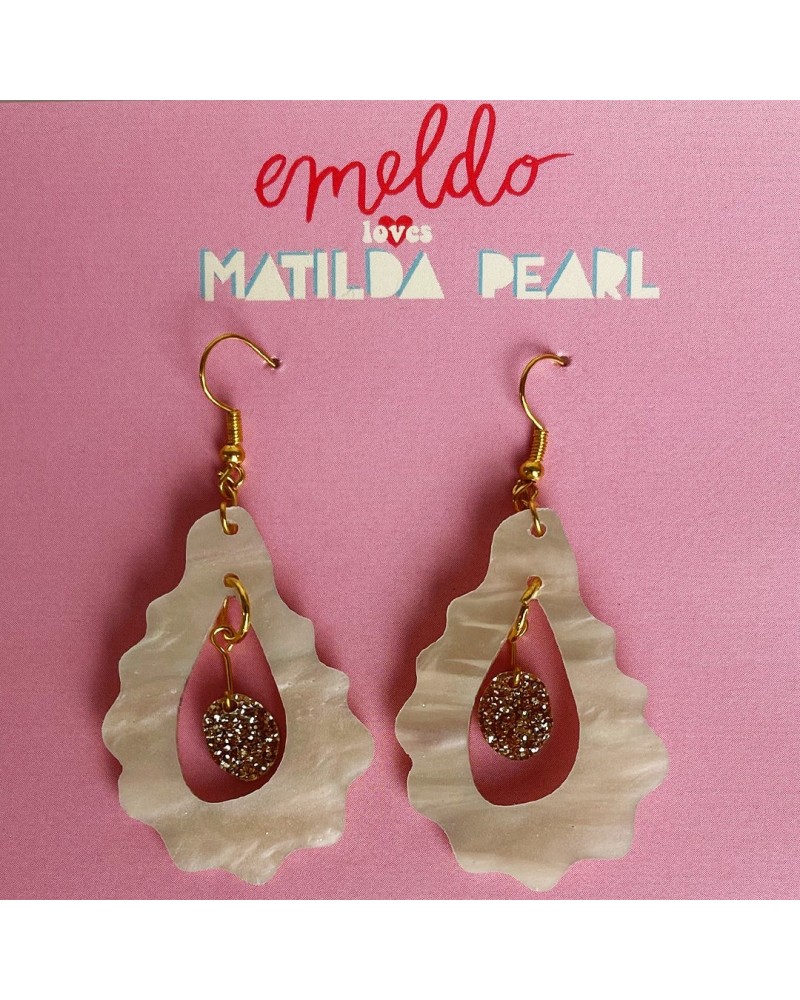 Matilda Pearl X Emeldo Earrings (Rose Gold) $28.41 Accessories