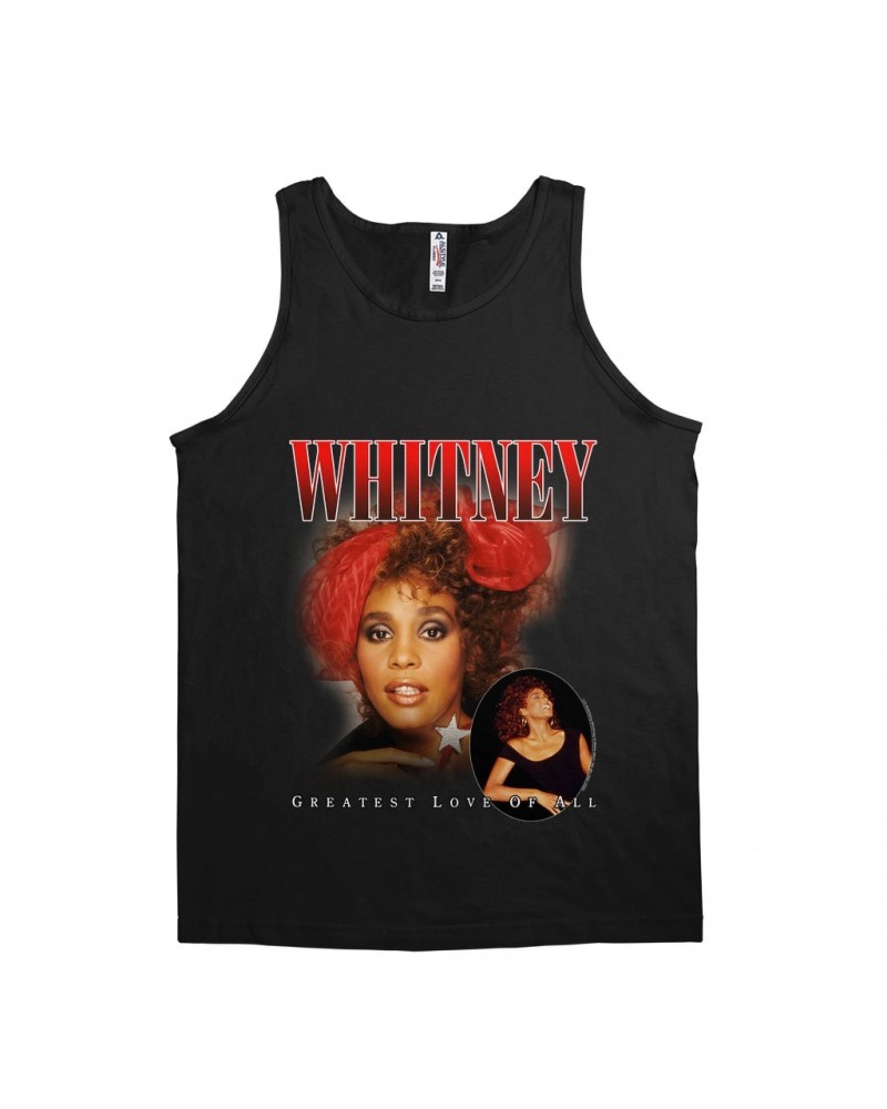 Whitney Houston Unisex Tank Top | Greatest Love Of All Red Photo Collage Design Shirt $6.31 Shirts