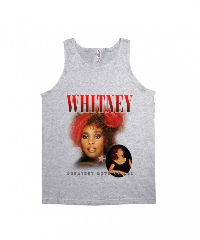 Whitney Houston Unisex Tank Top | Greatest Love Of All Red Photo Collage Design Shirt $6.31 Shirts